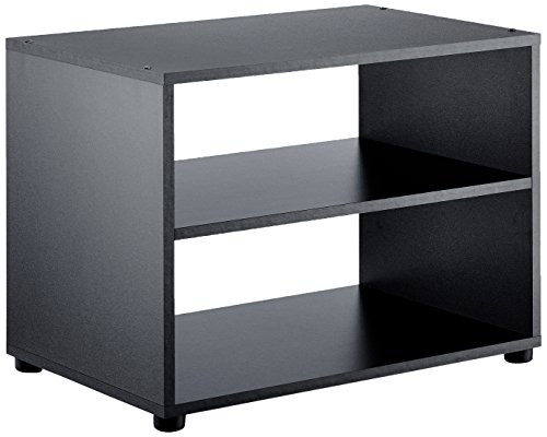 CAVADORE TV-Stand VANCOUVER / TV-Regal in Schwarz 60 cm breit / Modernes Regal für Fernseher mit praktischer Ablagemöglichkeit / Holzwerkstoff / 60 x 39 x 45 cm (B x T x H)