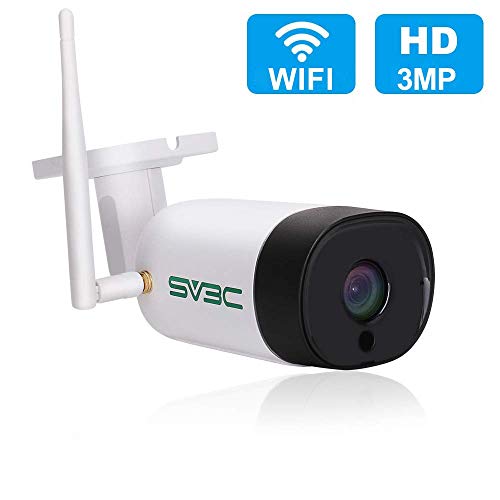 SV3C 3MP HD Überwachungskamera Aussen WLAN IP Kamera Outdoor WiFi IP67 Wasserdicht Wireless mit Zwei-Wege-Audio, Bewegungserkennung, 20M Nachtsicht Kompatibel mit Smartphones,Tablets und Windows PC