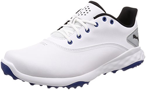 PUMA Grip Fusion Herren Golfschuhe White-Black-True Blue 9