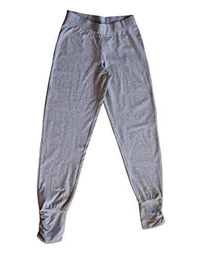 Leela Cotton Damen Freizeit, Yoga Hose Bio-Baumwolle (S, Hellgrau)