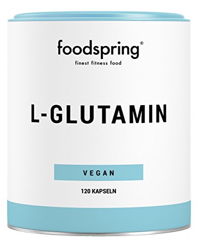 foodspring L-Glutamin Kapseln, 120 Stück, Vegan, Für optimale Regeneration, Hergestellt in Deutschland nach strengsten Richtlinien und Standards