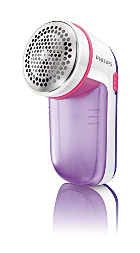 Philips GC026/30 Fusselrasierer für verschiedene Stoffe, 2 Höheneinstellungen, batteriebetrieben, flieder-pink