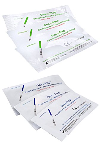 25 Ovualtionstests und 5 Schwangerschaftstests mit optimaler Sensitivität