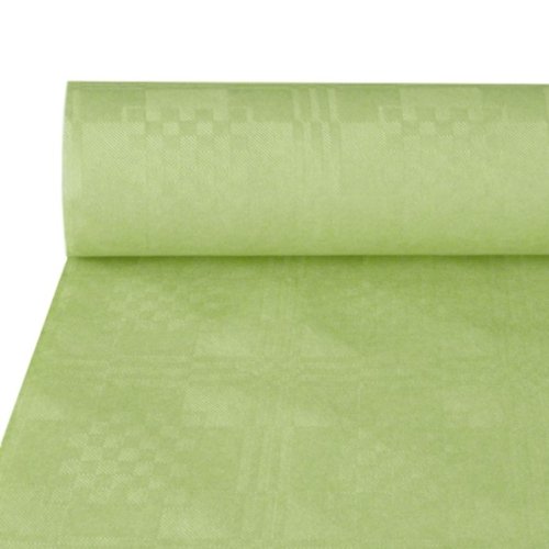 NEU Tischdecke pastellgrün, Damastprägung, 50x1m