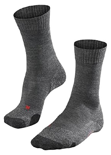FALKE Herren FALKE TK2 Trekkingsocke, grau (asphalt melange), 44/45 ( UK  9.5/10.5 )