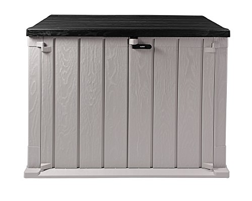 Ondis24 Mülltonnenbox Storer Basic Gerätebox abschließbar für 2 Mülltonnen (842 Liter, Grau-Anthrazit)
