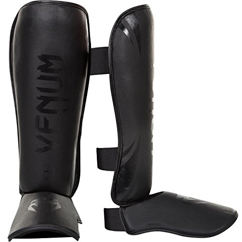 Venum Erwachsene Schienbeinschutz Challenger Schienbeinshoner, Schwarz/Matt, XL