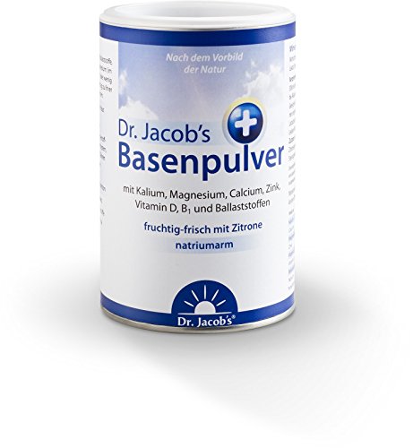 Dr. Jacob's Basenpulver Plus 1 Dose 300 g - 50 Portionen, mit echter Zitrone, keine Zusätze