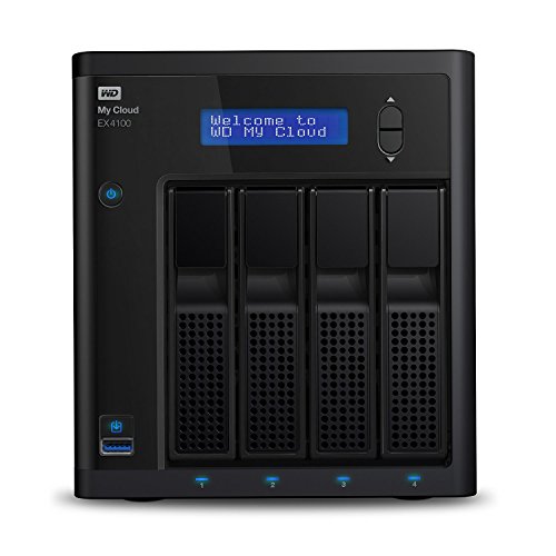 WD My Cloud EX4100 16 TB - Expert Series - Network Attached Storage - 4-Bay NAS - WDBWZE0160KBK-EESN