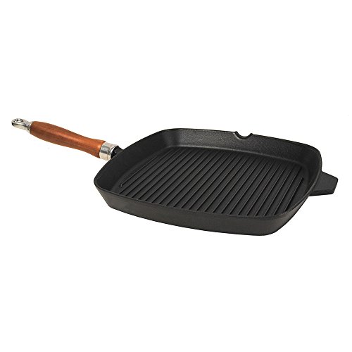 Krüger 63028 Gusseisen-Steakpfanne, Rustica, 28, 28 cm, schwarz
