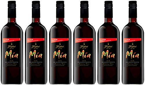 Mia Tinto Wein 1 l (6 x 1l) l halbtrocken l Spanischer Rotwein aus Castilla La Mancha l Begleiter für viele Gerichte