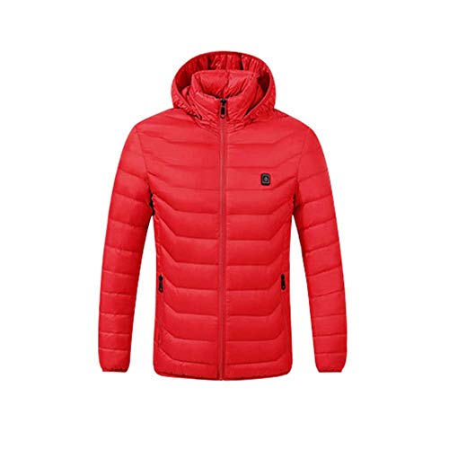 iBaste Heizjacke Herren Damen Daunenjacke mit Kapuze Mantel Steppmantel Gefüttert Jacket Beheizbare Jacke Winddicht Softhellsjacke für Outdoor Sport
