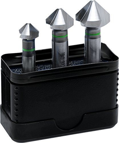 Bohrer / Senkwerkzeug / HSS Kegelsenker DIN 335 C, 3-teiliges Set | Senkbohrer Satz für alle E- und NE-Metalle, hitzebeständig, präzise und sehr gute Schneideigenschaften | Ø 12,4 / 16,5 / 20,5 mm