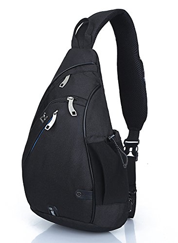FREEMASTER Sport-Rucksack, Schultertasche, für Wandern, Camping, Radfahren, Schule, klein (Schwarz)