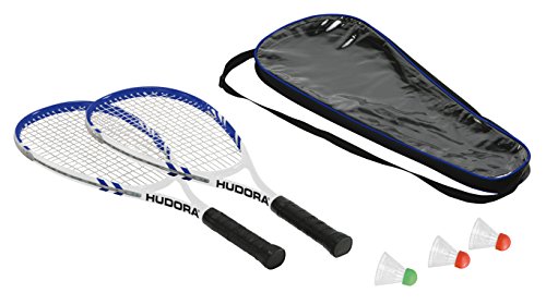 HUDORA Badminton-Set Speed - 2 Badminton-Schläger + 3 Federbälle - 75014