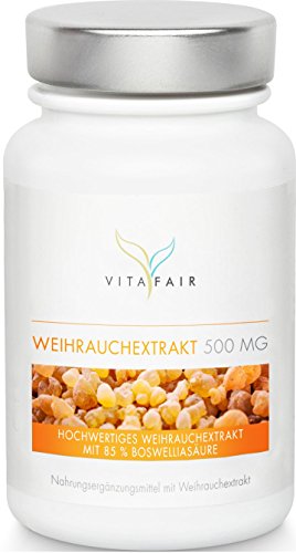 Boswellia Serrata 500mg | 85% | Hochdosierte Weihrauch-Kapseln mit 85% Boswelliasäure | 120 Kapseln | Vegan | Ohne Magnesiumstearat | Made in Germany