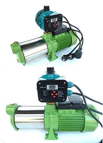 CHM Kreiselpumpe Gartenpumpe INOX HMC170-5SH 1500Watt, Spannung 230V/50Hz, Förderleistung 10200 L/h, 5,5 bar robuste Edelstahlwelle + digitaler Pumpensteuerung DSK-18.