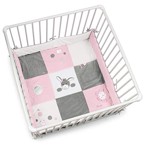 Sterntaler Laufgittereinlage, Esel Emmi Girl; Alter: Für Babys ab der Geburt, mehrfarbig, 100 x 100 cm