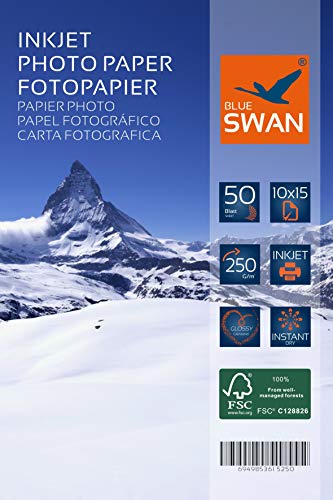 100 Blatt Fotopapier 10x15 cm 250g hochglanz wasserfest einseitig hochglanz (10x15cm 250g)