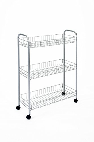 Metaltex 938001039 Slim Allzweckwagen 3-Etagen, silber