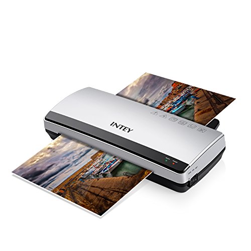 INTEY A4 Laminiergerät mit ABS-Funktion Schnelle Aufwärmgeschwindigkeit Heiß- und Kaltlaminieren für Office und Home [10 PCS Laminierfolien]