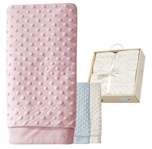 ERÖFFNUNGS-ANGEBOT   Babydecke Mädchen rosa Kuscheldecke Baby rose Erstlingsdecke Set Decke  super-weich Erstausstattung Geschenk Geburt 80x110 cm Neugeborene Spieldecke kuschelig Box