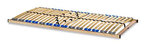 Madera 7 Zonen Lattenrost zur Selbstmontage, mit 28 Leisten, extra stabil durch durchgehende Holme - Grösse 90x200