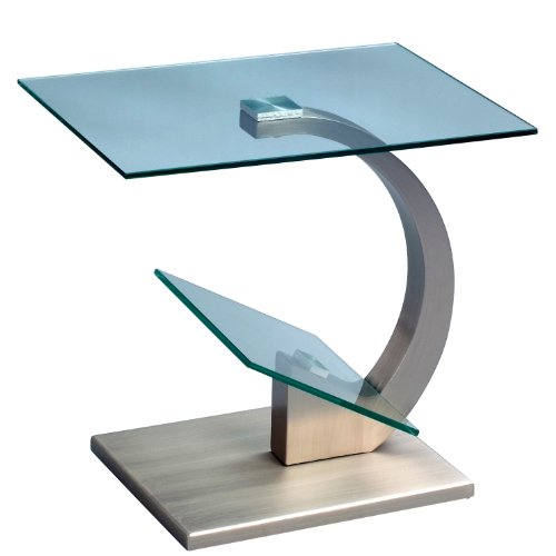 HomeTrends4You 531188 Beistelltisch, 48 x 46 x 38 cm, Metall Edelstahloptik