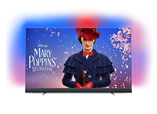 Philips 55OLED903/12 139cm (55 Zoll) OLED TV (Ambilight, 4K Ultra HD, Triple Tuner, Android Smart TV) Silber