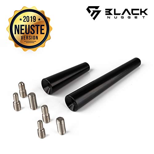 BlackNugget Autoantenne - Universal Kfz Antenne geeignet für alle Autos - Dachantenne mit erstklassiger Empfangsqualität - kurze Auto Antenne für AM & FM Empfang - Stabantenne | Kurzstabantenne