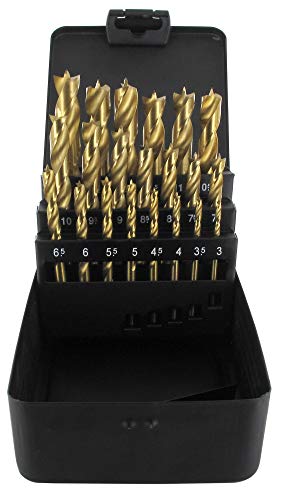 ENT 09240 21-tlg. Holzbohrer-Set - Titan Beschichtung - 3-13mm in Stahlkassette