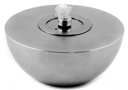 Bella Casa Öllampe 15x9cm Garten Edelstahl Fackel Laterne Gartenfackel Metall Feuer für draußen Öl Docht outdoor deko Rost Petroleum Edelrost und Lampenöl