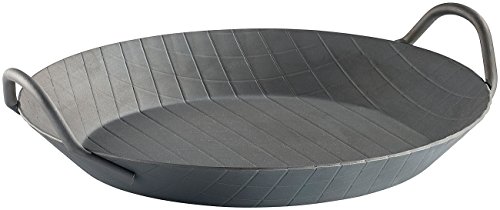 Tornwald-Schmiede Servierpfanne: Kaltgeschmiedete Pfanne, 2 Griffe, Rautenprägung, Ø 24 cm, 2,9 cm hoch (Unbeschichtete Pfannen)