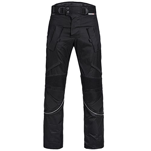 Limitless Herren Motorradhose mit Protektoren und Reflektoren – Textil Motorrad Hose aus Cordura für Sommer und Winter – wasserdicht winddicht – Quad Roller Biker schwarz Gr. M – 4XL (4XL)
