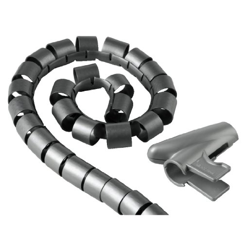 Hama Kabelschlauch „Easy Cover“ (Spiralschlauch mit Einfädelhilfe, Länge 2,5 m , Durchmesser 20 mm) silber
