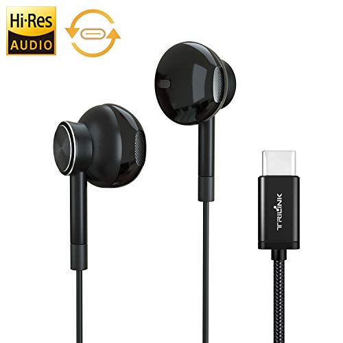 TRILINK USB Typ C Ohrhörer Hi-Res In Ear Kopfhörer mit Mikrofon für iPad Pro/MacBook Pro/Air, Huawei P30/P20/Pro/Mate20/Mate10, Xiaomi mi 9/8/mix, Google Pixel 3/3XL/2/2XL, OnePlus 7/7 Pro/6/6T/5/5T