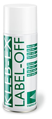 KLEB-EX 200ml Spraydose - Kleberlöser und Etikettenlöser - ITW Cramolin - 1341411 - Etikettenentferner und Kleberentferner, inkl. 1 St. orig. DEWEPRO SingleScrubs