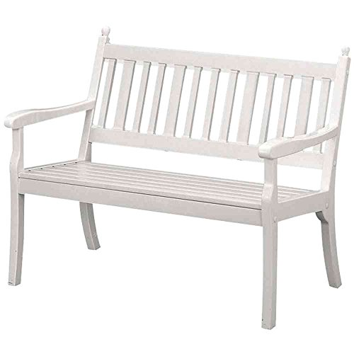 Blome-Tillmann Landhausbank 'Hohenzollern' Vollkunststoffgestell weiß, 2-sitzig