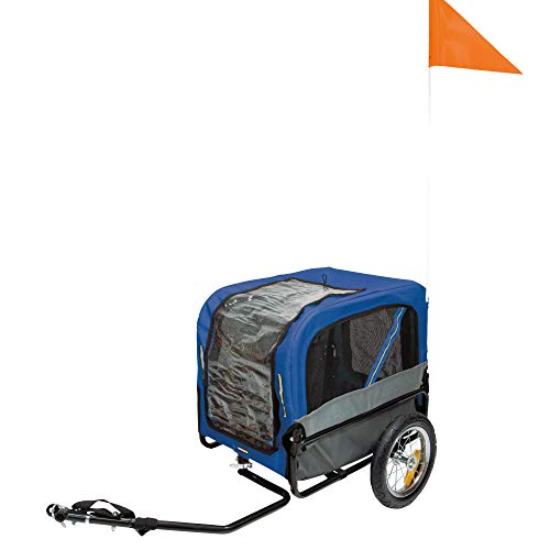 ConDeDi GmbH Fahrradanhänger Pet Traveler Gr. S - 115 x 59 x 86 cm Farbe Blau sehr handlich und leicht enthält einen Regenschutz