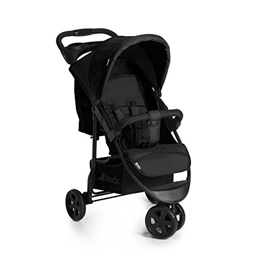 Hauck Citi Neo II Buggy, Jogger mit Liegeposition, klein zusammenfaltbar, ab 6 Monate bis 22 kg, schwarz (caviar stone)
