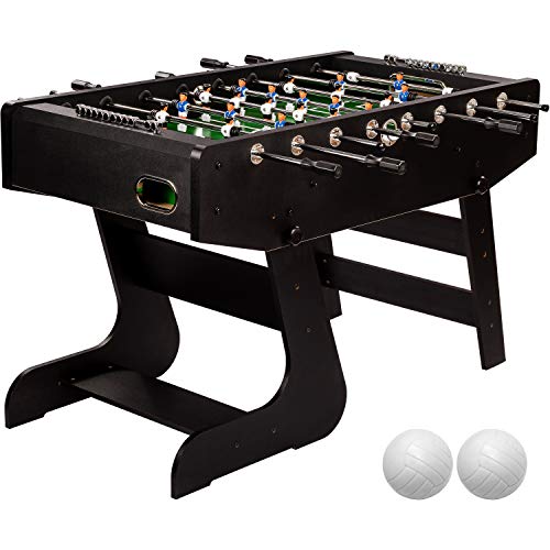 Maxstore Kickertisch Liverpool inkl. 2 Bälle, KLAPPBAR mit Hohlstangen, Gewicht: 60kg, Tischfussball Tischkicker Klappkicker Jugendkicker