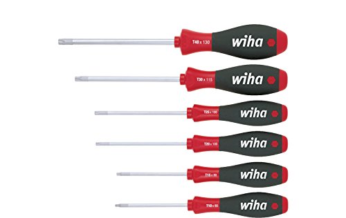 Wiha TORX-Schraubendreher-Satz mit Rundklingen / Ergonomischer SoftFinish Griff / 6 teilig ergonomischer Griff für kraftvolles Drehen, Allrounder für Industrie und Handwerk