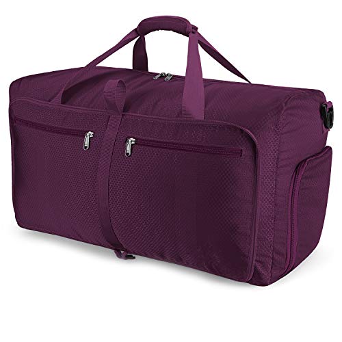 Orangeck Leichter Faltbare Reise-Gepäck mit Großer Kapazität, 60L Reisetasche Übernachtung Taschen Sporttasche für Männer und Frauen Weekender Faltbar Duffel Bag mit Schuhfach