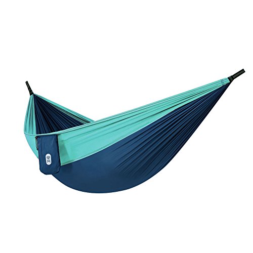 Zenph Camping Hängematte, 660 Lbs Tragkraft, Atmungsaktiver, Fallschirm Nylon 106'(L) x 55'(W), Ultraleichte, für Outdoor Camping, Garten und Strand, Hellblau