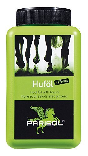 Parisol Huföl mit Pinsel, 500 ml, Huföl Pinselpack für strahlenden Glanz und gesundes Hufwachstum