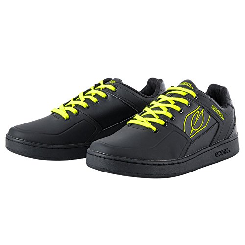 O'Neal Pinned Flat Pedal Fahrrad Schuhe Sneaker MTB BMX DH FR All Mountain Bike Downhill Sport, 322, Farbe Gelb, Größe 45