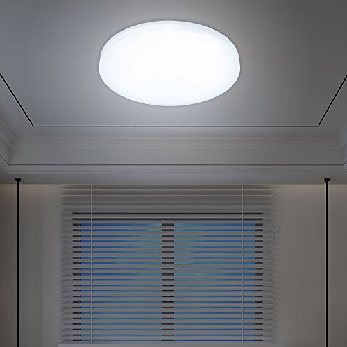 VINGO 12W LED Deckenleuchte Deckenlampen Weiß Wohnzimmerlampe Badleuchte Deckenbeleuchtung Wohnzimmer Smart Beleuchtung rund Wand-Deckenleuchte Markantes Design Lampe