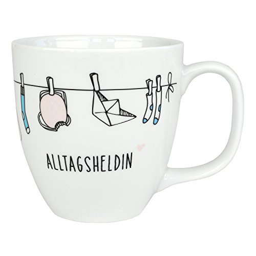 Odernichtoderdoch Jumbo Tasse Alltagsheldin - 9,5 cm - 0,4 l - Porzellan - Kaffeetasse