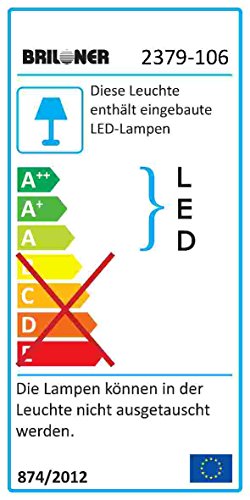 Briloner Leuchten 2379-106 A+, LED Unterbauleuchte, blendfrei, helle Unterbaulampe mit An/Aus-Schalter, 1m Zuleitung mit Stecker, LED 10 W, 1.100 Lumen, inkl. Montagezubehör, weiß, 87.3 x 2.2 x 3 cm