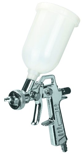Einhell Farbspritzpistole mit Fließbecher passend für Kompressoren (Arbeitsdruck 3-4 bar, Inhalt Fließbecher 0,6 l, Mengenregler, drehbare Düse)